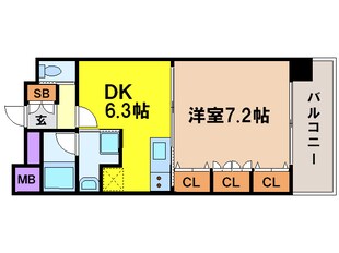 レジュールアッシュ福島の物件間取画像